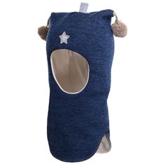 Шапка-шлем Kivat размер 1, джинс/серый