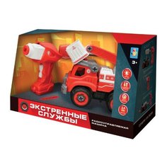 Винтовой конструктор 1 TOY Экстренные службы Т16964 Пожарный подъемник