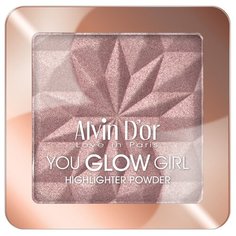 Alvin Dor Хайлайтер You Glow Girl highlighter powder 04 тон розовое сияние