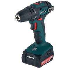Аккумуляторная дрель-шуруповерт Metabo BS 14.4 10мм Li-Ion 1.5 А·ч 14.4 В х2 кейс 40 Н·м зеленый/черный