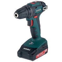 Аккумуляторная дрель-шуруповерт Metabo BS 18 10мм Li-Ion 1.5 А·ч 18 В х2 кейс 48 Н·м зеленый/черный