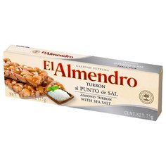 Нуга El Almendro Туррон хрустящий миндальный с морской солью 75 г
