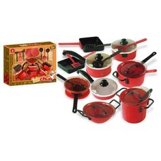 Набор посуды Наша игрушка K8834-1 красный/черный