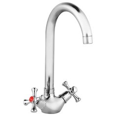 Смеситель для кухни (мойки) G-lauf QTZ4-A827 двухрычажный хром