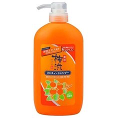 KUMANO шампунь-кондиционер Kakishibu против перхоти с экстрактами хурмы и лекарственных трав 600 мл с дозатором