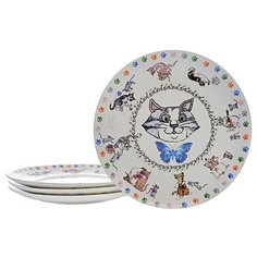 GiftnHome Набор тарелок Кошки-мышки 4 шт 20 см