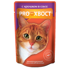 Корм для кошек PROхвост 25 шт. С Кроликом в соусе 0.085 кг