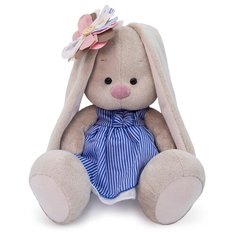 Мягкая игрушка Зайка Ми с полосатым цветком 18 см