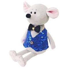 Мягкая игрушка Maxitoys Мышонок Стасик в синей жилетке 21 см