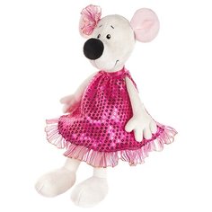 Мягкая игрушка Maxitoys Крыса Василиса в бордовом платье 23 см