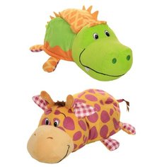 Мягкая игрушка 1 TOY Вывернушка Ням-Ням Крокодильчик-Жираф с ароматом 35 см