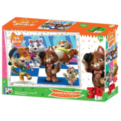 Пазл Prime 3D Super 3D 44 Котенка. Сюжет 4 (10677), 100 дет.