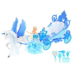 Кукла Shantou Gepai с каретой Зимняя сказка, 15 см, 2201B