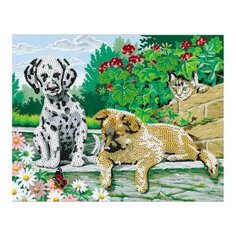 Рыжий кот Картина из пайеток Дружные щенки SP40002
