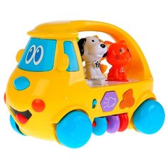 Каталка-игрушка Умка Развивающий автобус (ZY419558-R) желтый