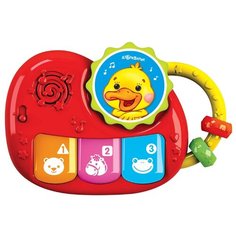 Развивающая игрушка Азбукварик Утёнок Пианино Чудесенка красный