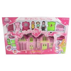 Shantou Gepai кукольный домик "My happy family" 1302Z130, розовый