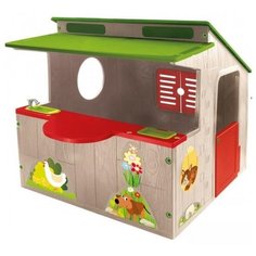 Домик Mochtoys Ферма 11392 серый/красный/зеленый