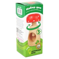 Развивающая игрушка Десятое королевство Мухомор бежевый/красный
