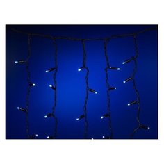 Гирлянда SNOWMEN Занавес 150 х 150 см, 180 ламп, холодный белый/черный провод