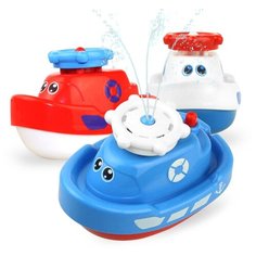 Игрушка для ванной Умка Кораблик с фонтаном (B1487992-R) красный/голубой/белый