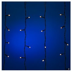 Гирлянда SNOWMEN Занавес, 100х200 см, 200 ламп, белый/зеленый провод