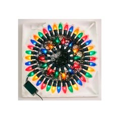 Гирлянда SNOWMEN Шишки, 550 см, 50 ламп, разноцветный/зеленый провод