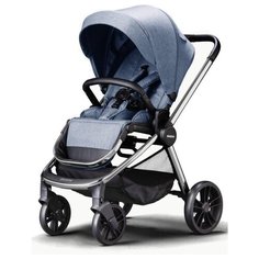 Прогулочная коляска Daiichi Allee milky blue/chrome, цвет шасси: серебристый