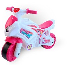 Каталка-толокар ТехноК Мотоцикл (6368) белый/розовый