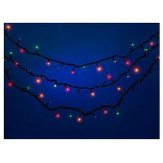 Гирлянда SNOWMEN Нить, 750 см, 140 ламп, разноцветный/зеленый провод