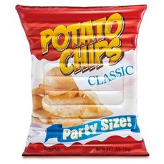 Матрас Intex Чипсы 140x178 см белый/красный