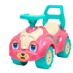 Каталка-толокар ТехноК Автомобиль для прогулок (0823) со звуковыми эффектами розовый