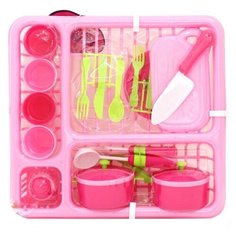 Набор посуды Girls Club IT100309/GC розовый/зеленый/белый