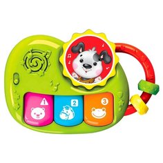 Развивающая игрушка Азбукварик Щенок Пианино Чудесенка зеленый