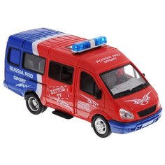 Микроавтобус Joy Toy Автопарк 3221 Газель Russia Pro Sport (A071-H11020) 1:38 красный/синий