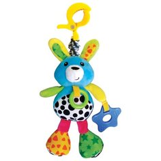 Подвесная игрушка Азбукварик Зайчонок Люленьки желтый/голубой