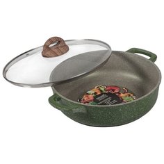 Сотейник Panairo OliverStone MAX O-26-S-K 26 см, с крышкой, оливковый