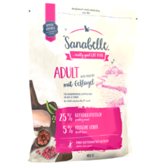 Корм для кошек Sanabelle для здоровья кожи и шерсти, домашняя птица 400 г