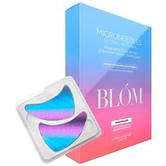 Патчи BLOM Microneedles Global Anti-age микроигольчатые с изофлавонами красного клевера для кожи вокруг глаз и скул