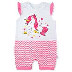 Песочник LEO размер 68, белый/розовый Лео