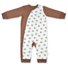 Комбинезон LEO размер 86, экрю+кофейный Лео