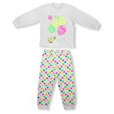 Пижама LEO размер 104, белый/мультиколор Лео
