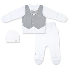 Комплект одежды LEO размер 50, белый/серый Лео