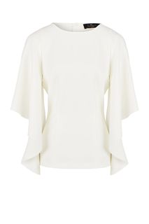 Блуза белого цвета с объемными рукавами Lussotico