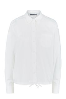 Белая хлопковая рубашка прямого кроя Marc Opolo