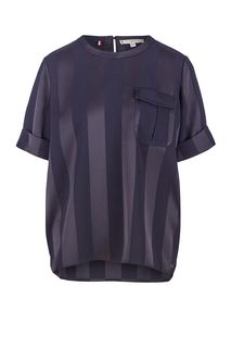 Темно-синяя блуза с карманом Tommy Hilfiger