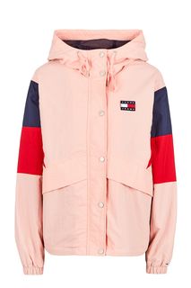 Розовая ветровка с капюшоном Tommy Jeans