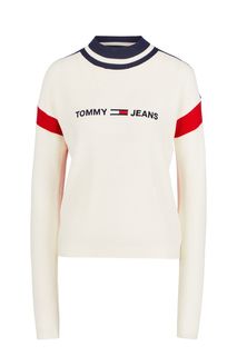 Джемпер молочного цвета с длинными рукавами Tommy Jeans