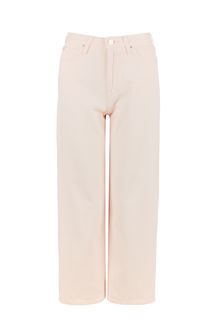 Розовые капри из денима с пятью карманами Wide Leg Lee