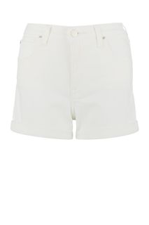Короткие джинсовые шорты белого цвета Lee